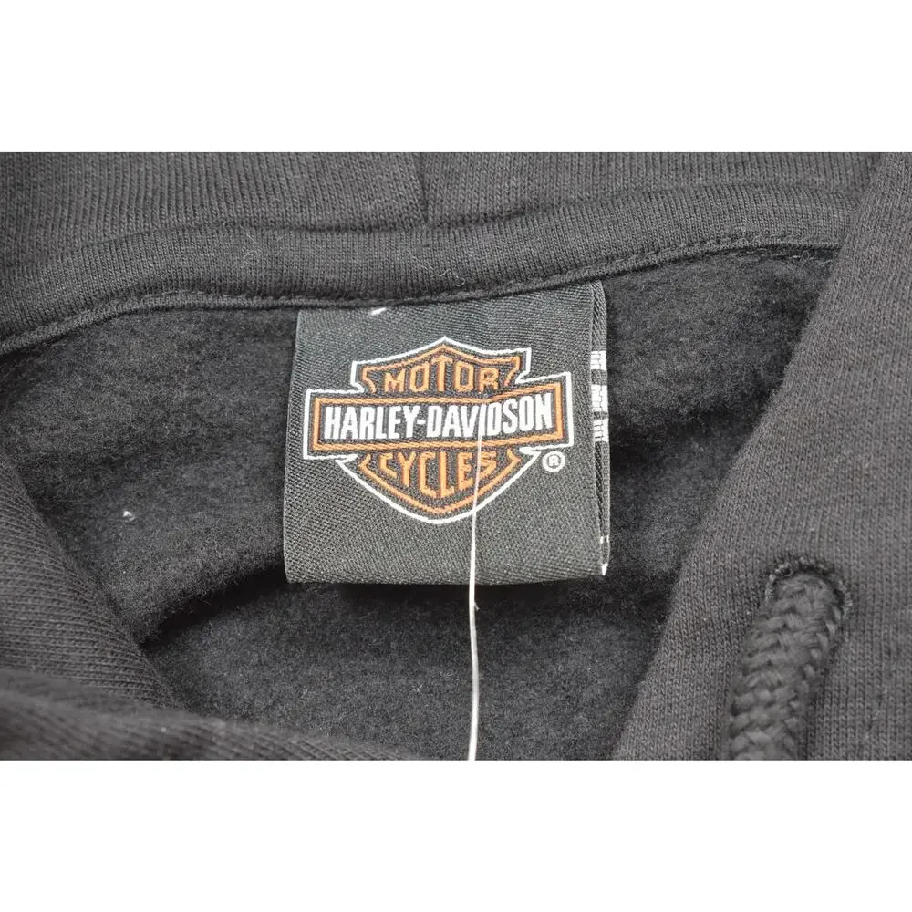 Harley-Davidson Hoodie Men 3XL Black Oconomowoc WI Graphic Sweater Bravado NEW